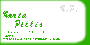 marta pillis business card